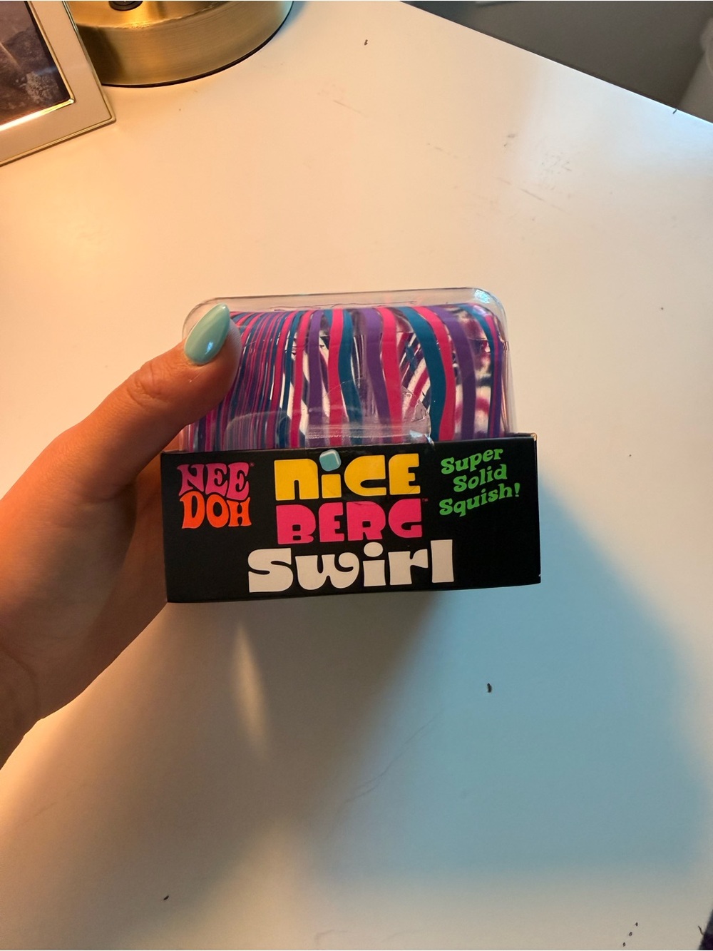 Nice Berg Swirl Squish - Pink & Blue Stress Toy NEEDOH